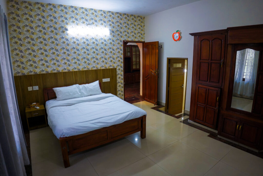 spacious air conditioned bedroom